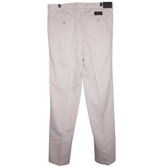 Mens Banana Republic Traveler Chinos SZ 36L Long Khaki Tan Pleated - Picture 1 of 7